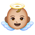 👼🏼 Emoji Bebé ángel: Tono De Piel Claro Medio en Samsung One UI 6.1.