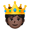 Emoji 🫅🏿 Persona Con La Corona: Carnagione Scura su Samsung One UI 6.1.