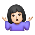🤷🏻‍♀️ Emoji Mulher Dando De Ombros: Pele Clara na Samsung One UI 6.1.