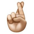 🤞🏼 Emoji Dedos Cruzados: Pele Morena Clara na Samsung One UI 6.1.