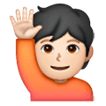 🙋🏻 Emoji Persona Con La Mano Levantada: Tono De Piel Claro en Samsung One UI 6.1.