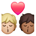 Emoji 🧑🏼‍❤️‍💋‍🧑🏾 Bacio Tra Coppia: persona, persona, Carnagione Abbastanza Chiara, Carnagione Abbastanza Scura su Samsung One UI 6.1.