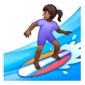 🏄🏾‍♀️ Emoji Mulher Surfista: Pele Morena Escura na Samsung One UI 6.1.