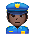 👮🏿 Emoji Agente De Policía: Tono De Piel Oscuro en Samsung One UI 6.1.