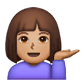 💁🏽‍♀️ Emoji Mulher Com A Palma Virada Para Cima: Pele Morena na Samsung One UI 6.1.
