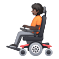 🧑🏿‍🦼 Emoji Person in motorisiertem Rollstuhl: dunkle Hautfarbe Samsung One UI 6.1.