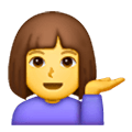 Emoji 💁‍♀️ Donna Con Suggerimento su Samsung One UI 6.1.