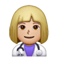 👩🏼‍⚕️ Emoji Mulher Profissional Da Saúde: Pele Morena Clara na Samsung One UI 6.1.