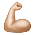 💪🏼 Emoji Bíceps Flexionado: Tono De Piel Claro Medio en Samsung One UI 6.1.