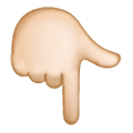 👇🏻 Emoji nach unten weisender Zeigefinger: helle Hautfarbe Samsung One UI 6.1.