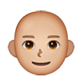 👨🏼‍🦲 Emoji Hombre: Tono De Piel Claro Medio Y Sin Pelo en Samsung One UI 6.1.