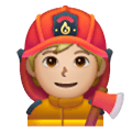 🧑🏼‍🚒 Emoji Feuerwehrmann/-frau: mittelhelle Hautfarbe Samsung One UI 6.1.