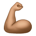Émoji 💪🏽 Biceps Contracté : Peau Légèrement Mate sur Samsung One UI 6.1.