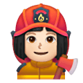 👩🏻‍🚒 Emoji Feuerwehrfrau: helle Hautfarbe Samsung One UI 6.1.