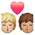 🧑🏼‍❤️‍💋‍🧑🏽 Emoji sich küssendes Paar: Person, Person, mittelhelle Hautfarbe, mittlere Hautfarbe Samsung One UI 6.1.
