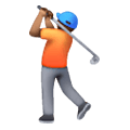 🏌🏽 Emoji Golfista: Tono De Piel Medio en Samsung One UI 6.1.