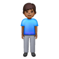 🧍🏾‍♂️ Emoji stehender Mann: mitteldunkle Hautfarbe Samsung One UI 6.1.