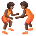 🤼🏾 Emoji Personas Luchando, Tono De Piel Oscuro Medio en Samsung One UI 6.1.