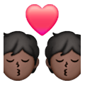 💏🏿 Emoji Beijo, Pele Escura na Samsung One UI 6.1.
