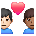 👨🏻‍❤️‍👨🏾 Emoji Pareja Enamorada - Hombre: Tono De Piel Claro, Hombre: Tono De Piel Oscuro Medio en Samsung One UI 6.1.