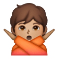 🙅🏽 Emoji Person mit überkreuzten Armen: mittlere Hautfarbe Samsung One UI 6.1.