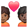 Emoji 🧑🏾‍❤️‍🧑🏿 Coppia Con Cuore: persona, persona, Carnagione Abbastanza Scura, Carnagione Scura su Samsung One UI 6.1.