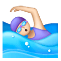 🏊🏻‍♀️ Emoji Mujer Nadando: Tono De Piel Claro en Samsung One UI 6.1.