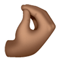 🤌🏾 Emoji zusammengedrückte Finger: mitteldunkle Hautfarbe Samsung One UI 6.1.
