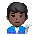 Emoji 👨🏿‍🔧 Meccanico Uomo: Carnagione Scura su Samsung One UI 6.1.