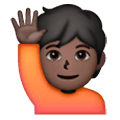🙋🏿 Emoji Pessoa Levantando A Mão: Pele Escura na Samsung One UI 6.1.