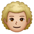 Émoji 👨🏼‍🦱 Homme : Peau Moyennement Claire Et Cheveux Bouclés sur Samsung One UI 6.1.