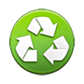 Emoji ♼ Simbolo di riciclaggio della carta su Samsung One UI 6.1.