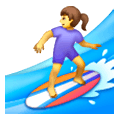 Emoji 🏄‍♀️ Surfista Donna su Samsung One UI 6.1.