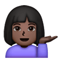 Emoji 💁🏿‍♀️ Donna Con Suggerimento: Carnagione Scura su Samsung One UI 6.1.