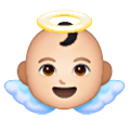 👼🏻 Emoji Bebé ángel: Tono De Piel Claro en Samsung One UI 6.1.