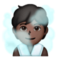 🧖🏿 Emoji Person in Dampfsauna: dunkle Hautfarbe Samsung One UI 6.1.