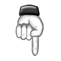 ☟ Emoji Apontador para baixo em branco na Samsung One UI 6.1.