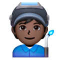 🧑🏿‍🏭 Emoji Fabrikarbeiter(in): dunkle Hautfarbe Samsung One UI 6.1.