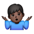 🤷🏿‍♂️ Emoji Hombre Encogido De Hombros: Tono De Piel Oscuro en Samsung One UI 6.1.