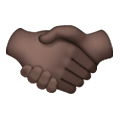 🤝🏿 Emoji Handschlag, dunkle Hautfarbe Samsung One UI 6.1.