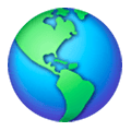 Émoji 🌎 Globe Tourné Sur Les Amériques sur Samsung One UI 6.1.