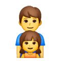 👨‍👧 Emoji Familie: Mann, Mädchen Samsung One UI 6.1.