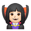 Émoji 🧛🏻‍♀️ Vampire Femme : Peau Claire sur Samsung One UI 6.1.