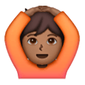 🙆🏾 Emoji Person mit Händen auf dem Kopf: mitteldunkle Hautfarbe Samsung One UI 6.1.