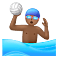 🤽🏾‍♂️ Emoji Hombre Jugando Al Waterpolo: Tono De Piel Oscuro Medio en Samsung One UI 6.1.