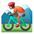🚵🏽 Emoji Pessoa Fazendo Mountain Bike: Pele Morena na Samsung One UI 6.1.