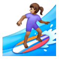 🏄🏽‍♀️ Emoji Mulher Surfista: Pele Morena na Samsung One UI 6.1.