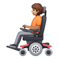 🧑🏽‍🦼 Emoji Person in motorisiertem Rollstuhl: mittlere Hautfarbe Samsung One UI 6.1.