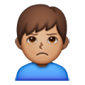 🙎🏽‍♂️ Emoji schmollender Mann: mittlere Hautfarbe Samsung One UI 6.1.