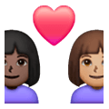 👩🏿‍❤️‍👩🏽 Emoji Pareja Enamorada - Mujer: Tono De Piel Oscuro, Mujer: Tono De Piel Medio en Samsung One UI 6.1.